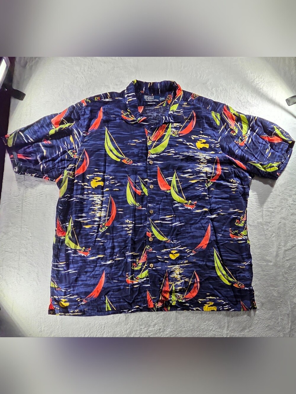 Vintage Polo Ralph Lauren Classic Fit Sailboat Hawaiian shirt in size XXL - 0137